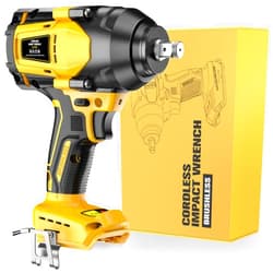 NATBEESY Impact Wrench for DeWalt 20V MAX Battery: 1/2 Inch Hog Ring Impact Driver High Torque - 600 Ft-lbs Cordless Impact Gun - Brushless Motor with LED Light And Blet Clip - Tool Only