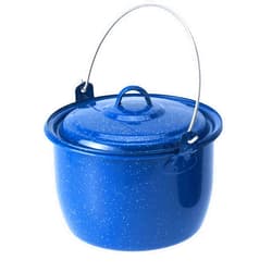 GSI Outdoors Convex Kettle for Soup, Stew, or Water Pot - Camping, Enamelware, 4.25 qt