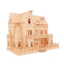 Bird's Wood Shack Birds Wood Shack Birds Wood Shack Gothic Villa Model Kit 3D Wooden Puzzle for Adults Easy to Assemble DIY Craft Kit Scale 124