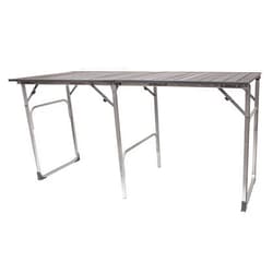 GCI OUTDOOR Slim-Fold Table | Portable Outdoor 4 Person Dining Table, Heat Resistant Aluminum Tabletop, Perfect for Barbecues, Camping, Picnics & Tailgating