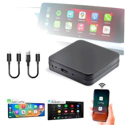 Kado Wireless Carplay Adapter for iPhone & Wireless Android Auto 2-in-1, Convert Wired to Wireless CarPlay and Android Auto, Dongle for Factory OEM Wired Cars, Stable Fast Auto Connection Low Latency