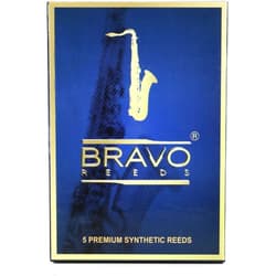 Bravo! Bravo BR-TS25 Synthetic Reeds for Tenor Saxophone, Strength 2.5 (Box of 5)