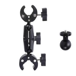 PellKing Double Clamp Mount Bracket Monitor Magic Socket Arm w/1/4