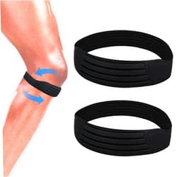 PEUTIER 2pcs Patellar Tendon Support Strap, Patella Stabilizer Pain Make Knee Band Pain Relief Comfortable Silicone Knee Brace Pads for Running Jumpers Sports Football Volleyball Basketball Men Women