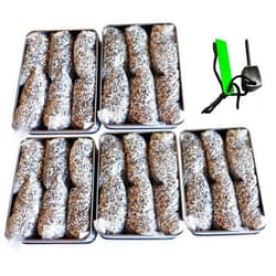 eGreen Emergency Fire Starter Magnesium Pure 6 Bags for Storm Hurricane Outages Camping Hiking Bushcraft Outdoor Survival + Free Water Proof Tin Container (30 Bags + 5 x Ferro Rods & Tin Cans)