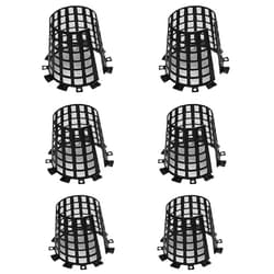 Plant Knight Tree Trunk Guard Protector with 6 Inch Plastic Expandable Wrap Fence Cage Ventilation and Clip for Garden Protection, 6 Pack (Black)