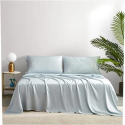 NATUREFIELD Bed Sheets Set King Size (4pc), Rayon Derived from Bamboo, Cooling Sheets with Fitted Deep Pockets, Hotel Luxury Bedding Sheets & Pillowcases