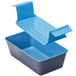 RavisingRidge Meatloaf Pan with Drain Tray - 9.8 x 5.7 Bicolor Loaf Pan Set with Insert for Nonstick Meatloaf Baking, Homemade Banana Bread Tin for Oven (Blue)