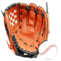 GROOFOO Baseball Glove and Ball for Kids Youth Adults Softball Teeball Training Left/Right Hand Glove with Soft Ball Set Brown/Black/Pink