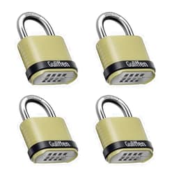 Guliffen Outdoor Combination Lock, Heavy Duty Weatherproof Combination Padlock, 4 Pack Resettable Combination Lock for Locker, Shed, Garage, Gate, Fence