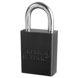 American Lock Lockout Padlock, KD, Black, 1-7/8