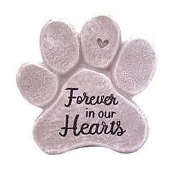 Wowser Forever in Our Hearts Paw Print Figurine, Pet Bereavement Gift, 5 Inches