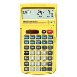 Calculated Industries 4019 Material Estimator Calculator | Finds Project Building Material Costs for DIY’s, Contractors, Tradesmen, Handymen and Construction Estimating Professionals,Yellow