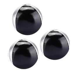 plplaaoo Indoor Juggling Ball Set, Leisure Juggling Balls, Lightweight Juggling Ball Set, 3PCS Silver Black PU Leather Indoor Leisure Portable Juggling Ball Performance Props