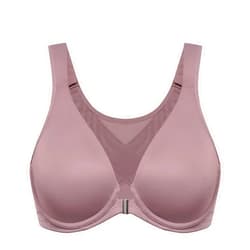 DELIMIRA Women's Front Closure Bras Posture Full Coverage Plus Size Underwire Unlined Back Support Plunge Seamless Bra B-H
