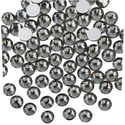 Beadsland 1440pcs Flat Back Crystal Rhinestones Round Gems for Nail Art and Craft Glue Fix,Black Diamond,SS20,4.6-4.8mm