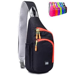 Peicees Small Sling Backpack Waterproof Unisex Shoulder Bag Chest Crossbody Daypack