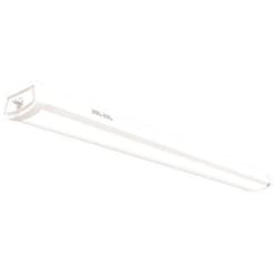 Lithonia Lighting FMLWL LNK 48 ALO4 8SWW2 LED Flush Mount Ceiling Light, Linkable Wraparound Lighting Fixture with Adjustable Light Output, 4-Foot, 3000K-5000K Switchable Color Temperature