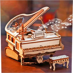 RoWood 3D Puzzles for Adults Wooden Magic Piano Model Kits Mechanical Wooden Puzzles Gifts for Adults Puzzle Music Box for Adults Teens&Friends