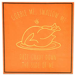 Gift Boutique 100 Fall Turkey Cocktail Beverage Napkins Disposable Paper Harvest Thanksgiving Gold Foil Dessert Napkin for Autumn Party Supplies Tableware Decor