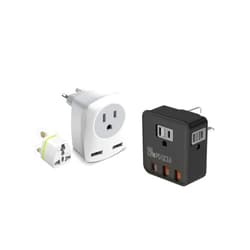 JARVANIA Ultimate Travel Adapter Kit: UK Fast Charger with PD 20W & QC 3.0 + European & UK Adapter Set for Seamless Charging Across Europe and Beyond