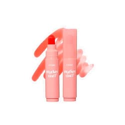 ETUDE Dear Darling Marker Tint #5 Pink Tangerine (5g) | Hydrating & Long Lasting Lip Stain | High Pigmented Lip Maker with Easy Drawing Tip | Korean Daily Lip Tint, Korean Makeup, Kbeauty
