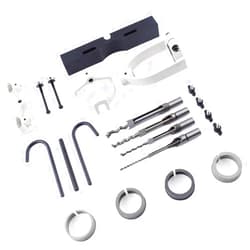 Eapmic Mortising Chisels Tenoning Machine Accessories Woodworking Square Hole Drilling Tenon Joint Mortise Mortising Attachment Chisel Bit Locator Set of Bench Drill