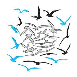 HGSALK Metal Sea Mew Seagull Die Cuts, Seabird Seafowl Cutting Die DIY Crafts Template Mould Stencils for DIY Embossing Card Making Album Decorative Paper Scrapbooking