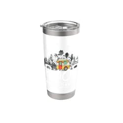 Thou Shall Not Poop In The Camper - DressedForDuty Thou Shall Not Poop In The Camper Funny Vintage Camping Fun Stainless Steel Insulated Tumbler