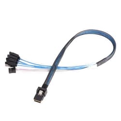 SilverStone Technology Silverstone 36 Pin Minisas Sff-8087(Target) to SATA 7Pin(Host)+Sideband Cable 0.5M CPS03-RE Components Other RL-CPS03-RE