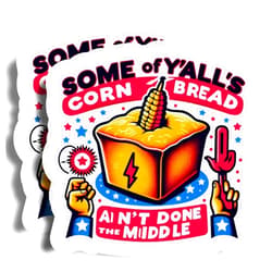Printlabz Some of Y'all's Cornbread Ain't Done in The Middle Magnet - 5