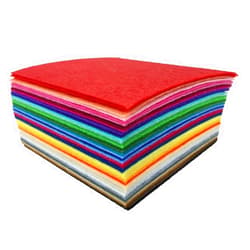 flic-flac 16PCS 8 x 12 inches (20 x 30cm) Assorted Color Felt Fabric Sheets Patchwork Sewing DIY Craft 1mm Thick