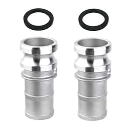 SAFBY 2PCS Type E Aluminum Global Type E Cam and Groove Hose Fitting, 3