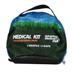 Adventure Medical Kits Mountain Series Medical Kit - Hiker - Emergency Medical First Aid Kit - for 2 People for 2 Days - Comes with a Trauma Pad, Medicine, Guide Book & More - Forest