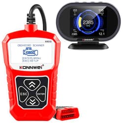 KONNWEI KW310 OBD2 Scanner + KW206 Digital Meter Gauge