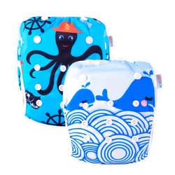 ALVABABY Swim Diapers 2pcs Reusable Adjustable & Washalbe for Boys & Girls 0-2 Years Baby Boy DYK13-14