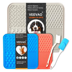 VEEVAO Lick Mat for Dogs, Food-Grade Silicone Dog Lick Mat as Boredom Busters and Anxiety Reliever, Dog Licking mat for Mental Stimulation, Dog Lick Pad for Peanut Butter