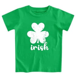 Lovekider Kids St. Patrick's Day Shirt 1-8 Years Old Toddler Lucky Charm Clover Irish T-Shirts Shamrock Tee Outfits for Boys Girls