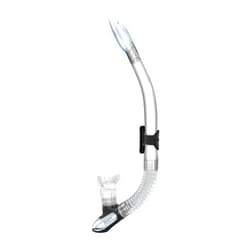 Mares Ergo Splash Snorkel for Scuba Diving, Snorkeling, Freediving with Semi-Dry Top, Anti-Splash System, Silicone Mouthpiece