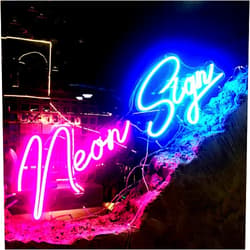 JYC NEON Custom LED Neon Signs, Handmade Personalised Large Neon Lights Sign for Bedroom Wedding Birthday Party Home Wall Décor Bar Nail Hair Salon Shop Neon (10 inches/ 1 Line Text)