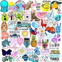 EL NIDO DESIGN 70-210 Stickers for Water Bottles, Sticker Packs, Cute Aesthetic VSCO Vinyl Stickers, Phone Laptop Computer Skateboard Stickers, Water Bottle Stickers, Waterproof Stickers for Teens Kids Girls