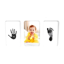 Calenzana Inkless Baby Hand and Footprint Kit, 4x6 Baby Keepsake Nursery Picture Frame Ink Pad Handprint Kit, Gifts for Newborn Girls Boys New Mom, White