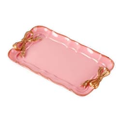 IBWell Resin Aesthetic Room Décor Pink Jewelry Tray Cute Home Decor Aesthetic Trays for Decor Girly Room Décor