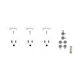 BN-LINK Wireless Remote Control Electrical Outlet Switch for Lights, Fans, Christmas Lights, Small Appliance, Long Range White (Learning Code, 3Rx-1Tx) 1200W/10A