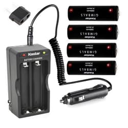 Kastar 4-Pack Battery + Travel Charger Kit Replacement for EVO GP Gimbal, EVO GP-PRO Gimbal, EVO RAGE3 Gimbal, EVO RAGE (Gen 1) Gimbal, Moza Air 2 Gimbal Stabilizer, Other Household Devices