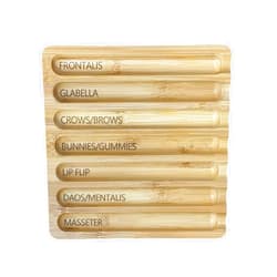 Bantlou Aesthetic Practitioner Syringe Tray with Slot Label, Bamboo Aesthetic Physician Syringe Preparation Tray, Syringe Tray for Aestheticians and Nurses, Syringe Storage Tray with 7 Flutes