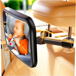 TAZENI Baby Car Mirror for Baby Never Shake Baby Mirror for Car Seat Mirror Rear Facing Hook Clip Design Easy Install Back Seat Mirror for Baby Crystal Clear View ShatterProof