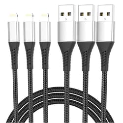 Umefly iPhone Charger Fast Charging Lightning Cable 3FT 3-Pack, [Apple MFi Certified] Nylon Braided USB A to Lightning Charger Cables for iPhone 14 13 12 11 Pro Max XS X XR SE 8 7 6 Plus and Airpods