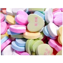 EMPORIUM CANDY TASTY TREATS FOR THE TUMMY Emporium Candy Rito's Large Conversation Hearts - 2 lbs of Fresh Delicious Sweet Pastel Fruity Valentine's Candy, Red, 2 Pound (Pack of 1)