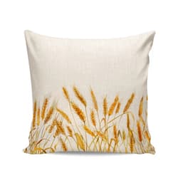 YOKOU Throw Pillow Cover Cushion Covers, Fall Autumn Wheat Plants Vintage Country Gold Soft Square Short Plush Pillowcase for Sofa Bed Chair Home Decor, Set of 1 20